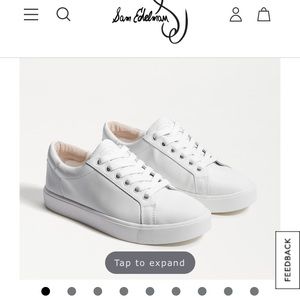 Sam Edelman white leather sneakers